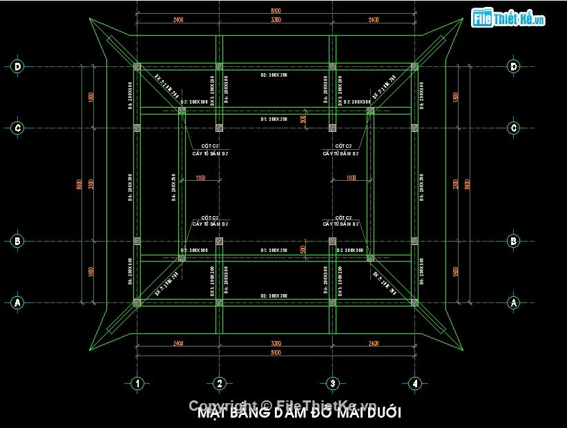 bản vẽ nhà thờ họ,file cad nhà thờ họ,bản vẽ chi tiết nhà thờ họ,Mẫu nhà thờ họ,nhà thờ họ 6.9x8.1m